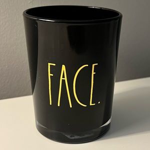 Rae Dunn black makeup storage cup/holder “FACE”
